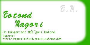 botond magori business card